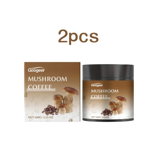 Googeer 100g Mushroom Coffee Mental Focus Immune Support Boost Memory Mellow Coffee Aroma Low Sugar Mushroom Coffee Drink - Image 9