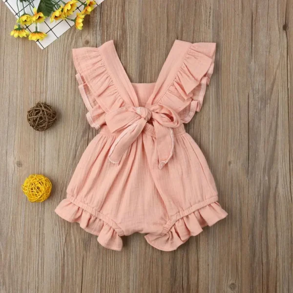 6 Colors Newborn Infant Toddler Clothes Baby Girl Rompers Ruffle Solid Jumpsuit Outfits Sunsuit Children Kids Clothing - Image 4