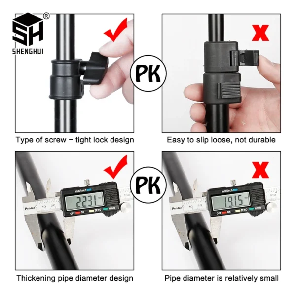 SH T-shaped Stand Tripod Background Backdrop Photography Adjustable Support System Photo Studio  for Non-Woven Muslin Backdrops - Image 4