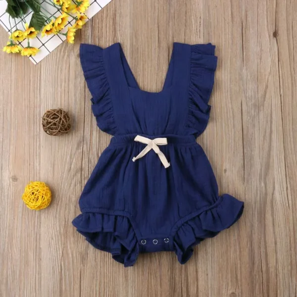 6 Colors Newborn Infant Toddler Clothes Baby Girl Rompers Ruffle Solid Jumpsuit Outfits Sunsuit Children Kids Clothing - Image 3