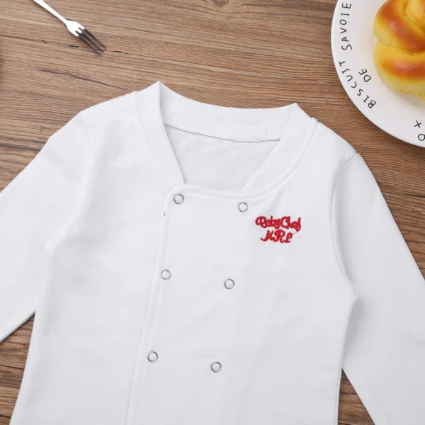 Baby Toddler Boys Girls Cook Chef Halloween Cosplay Outfits Baby Cook Chef Kitchen Uniform T-shirt Pants Hat Photography Costume - Image 4