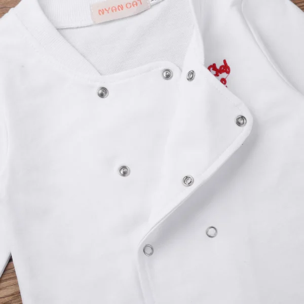 Baby Toddler Boys Girls Cook Chef Halloween Cosplay Outfits Baby Cook Chef Kitchen Uniform T-shirt Pants Hat Photography Costume - Image 5