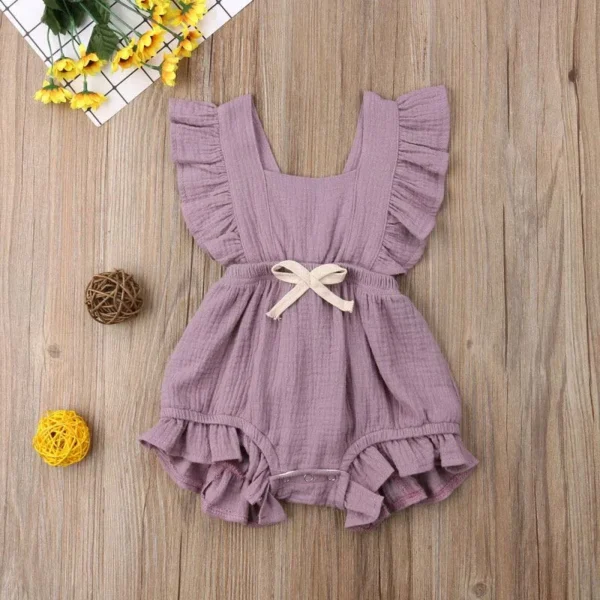 6 Colors Newborn Infant Toddler Clothes Baby Girl Rompers Ruffle Solid Jumpsuit Outfits Sunsuit Children Kids Clothing - Image 9