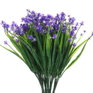 12 Bundles Artificial Daffodils Flowers Fake Plant Flower Plastic Anti-ultraviolet for Indoor/Outdoor Home Wedding Living Room