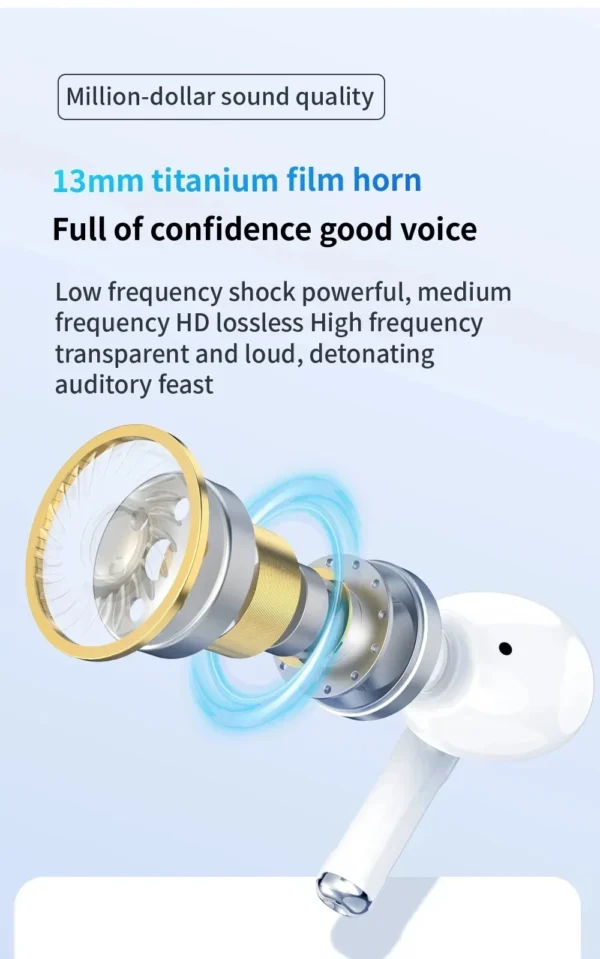 Tideboom Pro 5 TWS Max Wireless Bluetooth Earphones Sport Earbuds  In Ear Noise Cancelling Headset For iPhone Android Headphones - Image 17