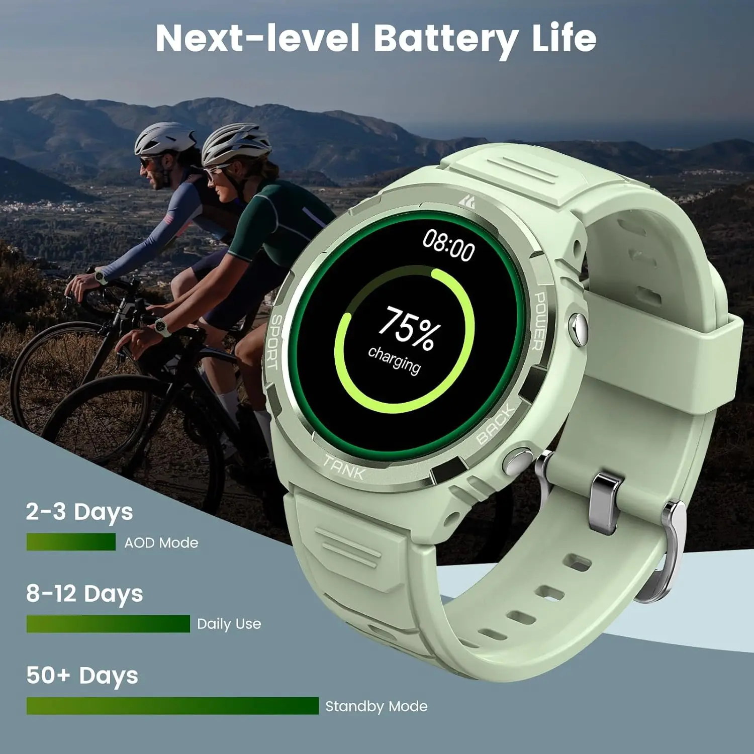 TICWRIS TANK S1 Smartwatch Women AMOLED AOD 5ATM Waterproof Smartwatches Bluetooth Call Fitness Tracker Ultra Smart Watch - Image 6