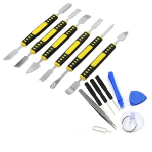 Small Metal Spudger DualEnds Metal Crowbar Opening Prying Tool Repair Kit 14 Pieces Repair Tool Kit for Electronics Phone Lapto