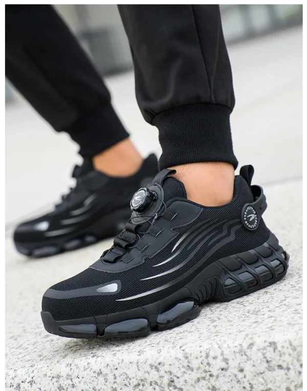 Rotating Button Steel Toe Safety Shoes Men Anti-smash Anti-puncture Work Shoes Breathable Sport Shoes Security Protective Boots - Image 21