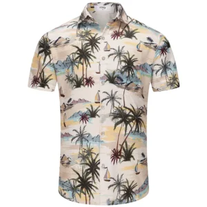 KYKU Hawaiian Shirt for Men - Funny Vacation Tropical Beach Shirts Short Sleeve Button Down Summer Clothes with Pockets