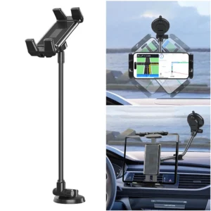 Suction Cup Windshield Car Tablet Mount Long Arm Truck Window Phone Stand Universal Gooseneck Phone Bracket for Tablets Phones