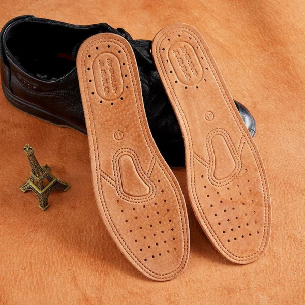 1 Pair Cowhide Insoles For Shoes Men Comfortable Deodorant Casual Leather Insole Feet Quality Genuine Leather Flats Shoe Sole - Image 4