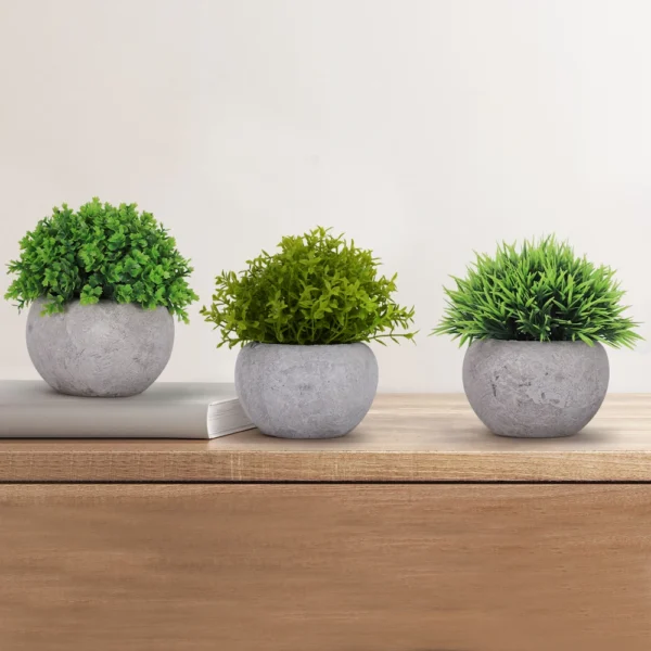 Mini Eucalyptus Pot - Spa Bathroom & Coffee Shop Decor, Fake Plant for Relaxing Spaces - Image 3
