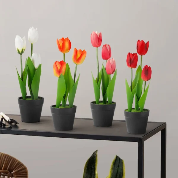 Mini Artificial Potted Flowers Bonsai - Lifelike Table Decor for Home & Garden, Fake Plant Ornaments - Image 6