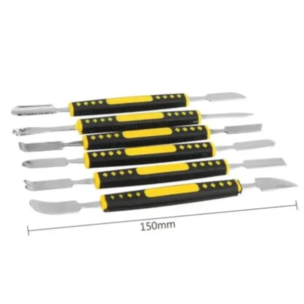 Small Metal Spudger DualEnds Metal Crowbar Opening Prying Tool Repair Kit 14 Pieces Repair Tool Kit for Electronics Phone Lapto - Image 2