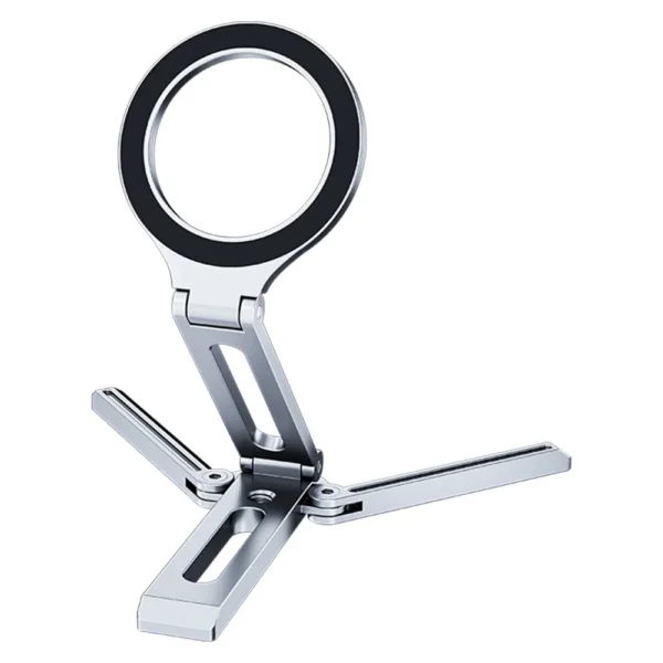 Magnetic Phone Tripod Aluminum Alloy Foldable Phone Stand Portable Desktop Phone Mount for Cell Phone Video Recording Travel - Image 7