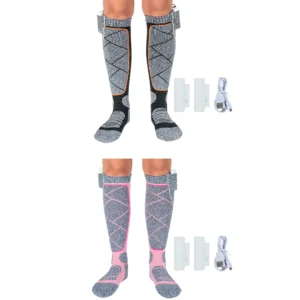 Electric Thermal Socks 3.7v Battery Foot Warm Socks Elastic Comfortable 3 Modes Adjustable for Fishing Camping for Hiking Skiing