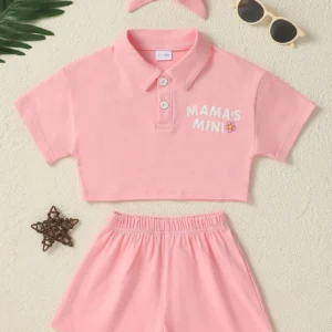 Toddler Girl Clothes Baby Girls Outfits Summer Floral Print Shirt+Shorts+Headband 3pcs Baby Clothing