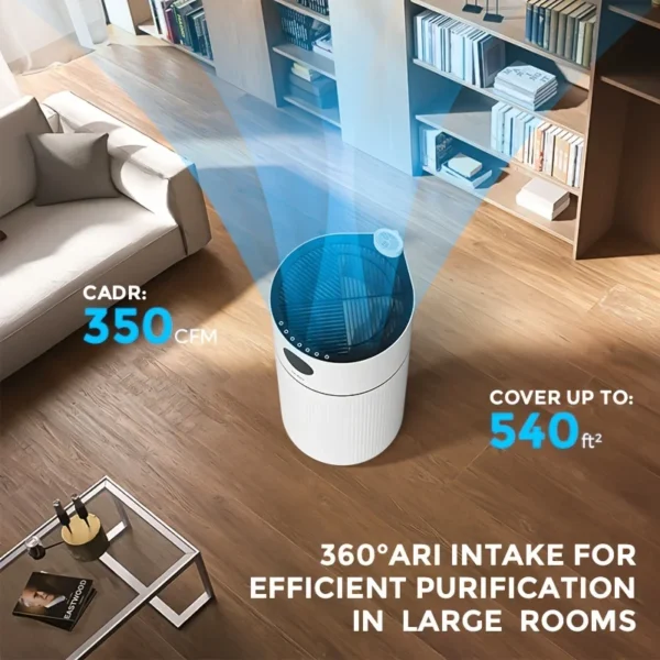 Sejoy HEPA  Air Purifier For Home Large Room Intelligent Touch Control Air Purifiers For Bedroom LED Display Auto Mode Quiet Mod - Image 3