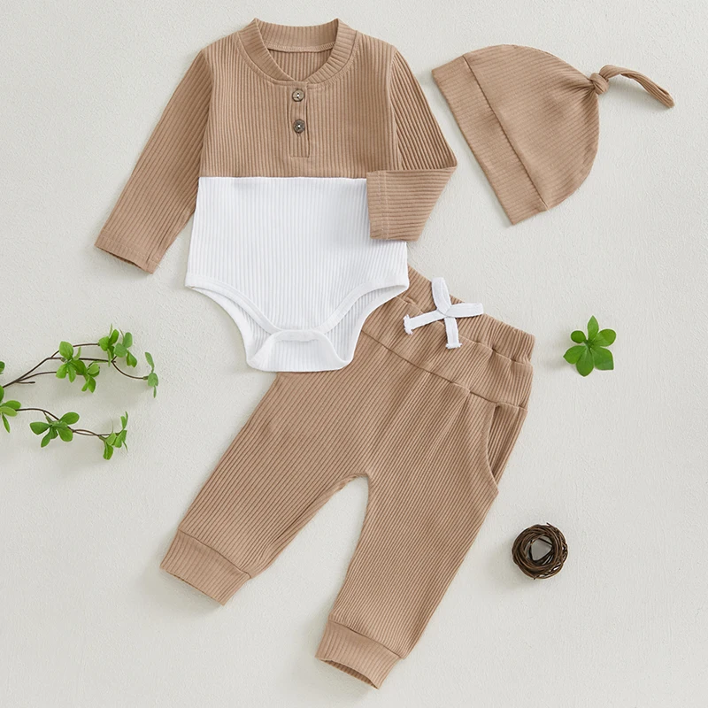 Newborn 3-Piece Winter Outfits Cozy Sweater Leggings Beanie Set Baby Clothing Set Warm Infant Clothes - Image 12