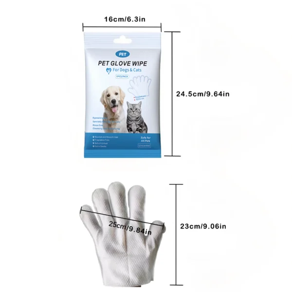 4 packs of 24 pieces，Pet gloves wet wipes - Special disposable cleaning wet wipes for pets, gentle and non-irritating - Image 2