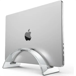 Acrylic Vertical Laptop Stand for DeskAcrylic Invisible Desktop Notebook Dock Vertical Laptop Holder SpaceSaving Organizer for