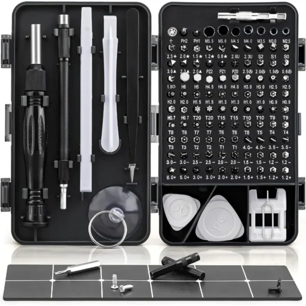 Precision Screwdriver Set Electronics Screwdriver with 101 Magnetic Screw Driver Bits Electonics Repair Tool Kit for Computer P