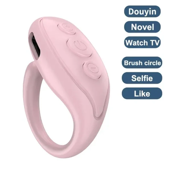 Fingertip Remote Control Bluetooth Scrolling Ring with Phone Stand Wireless Camera Shutter Selfie Button Digital Page Turner - Image 11