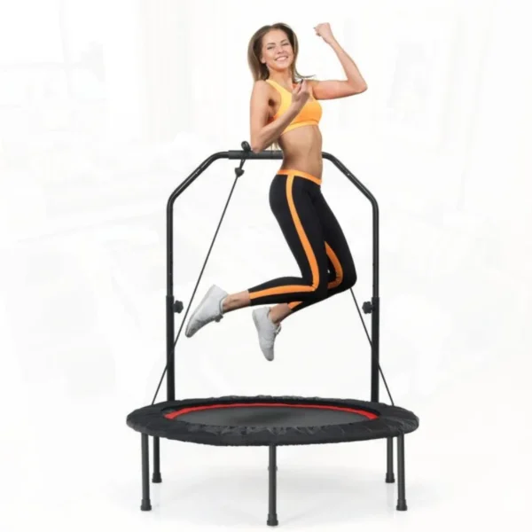 40 Inch Foldable Fitness Rebounder with Resistance Bands Adjustable Home - Image 7