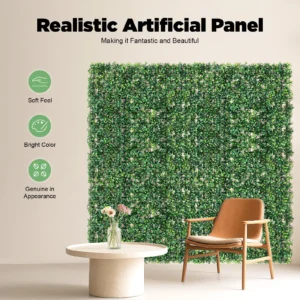 12 pieces Artificial Panel Hedge Wall Panel Garden Fake Plant Grass Wedding Decor