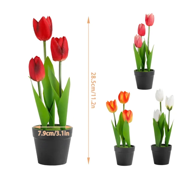 Mini Artificial Potted Flowers Bonsai - Lifelike Table Decor for Home & Garden, Fake Plant Ornaments - Image 2