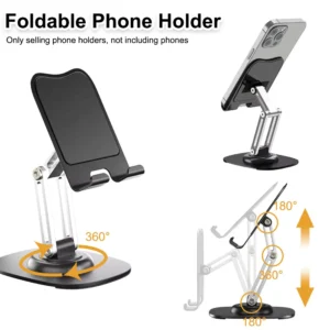 Mobile Phone Holder Adjustable Height 360 Degree Rotate Multifunctional Tablet Phone Stand Foldable Lazy Watching Drama Artifact