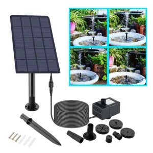 5W 5V Solar Water Pump 200L/h with Stake Solar Panel Fountain Garden Decoration Energy Saving IP68 Waterproof Kits for Fish Tank