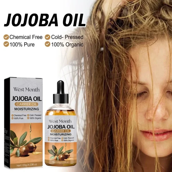 WestMonth Jojoba Oil Hair Conditioner Gently Moisturizes Scalp Curing Dry Hair And Smoothing Hair Oil - Image 2