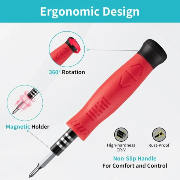 Showpin Mini Screwdriver Set for Computer PC Laptop MacBook Electronics Repair 35PCS Small Precision Tool Kit with Torx T5 T6 T - Image 3