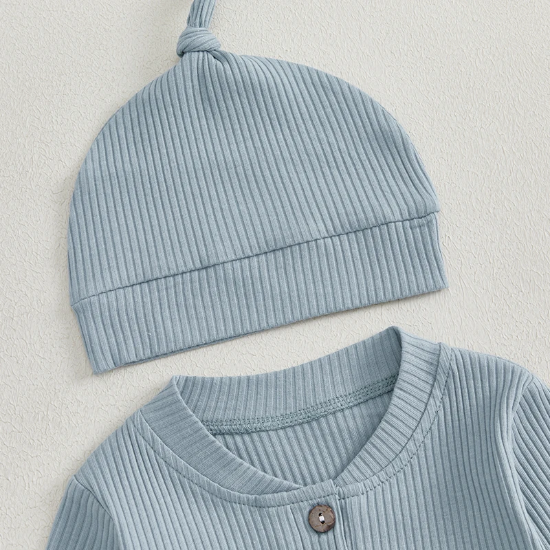 Newborn 3-Piece Winter Outfits Cozy Sweater Leggings Beanie Set Baby Clothing Set Warm Infant Clothes - Image 4