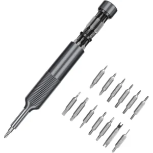 27 in 1 Precision Screwdriver Set Pen Style Mini Screwdriver with Builtin Storage Magnetic Bit Holder Ideal for Electronics Wat