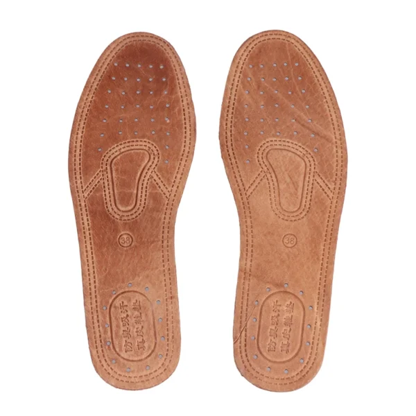 1 Pair Cowhide Insoles For Shoes Men Comfortable Deodorant Casual Leather Insole Feet Quality Genuine Leather Flats Shoe Sole - Image 7