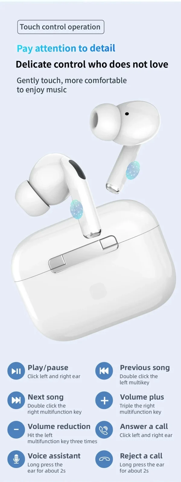 Tideboom Pro 5 TWS Max Wireless Bluetooth Earphones Sport Earbuds  In Ear Noise Cancelling Headset For iPhone Android Headphones - Image 12