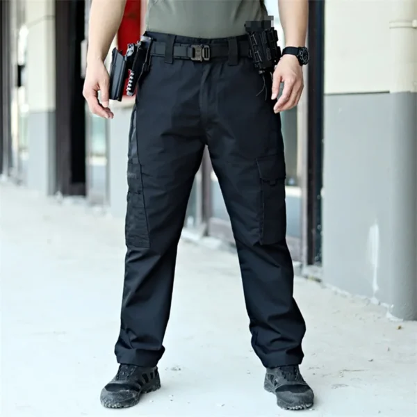 Men s Tactical Cargo Pants Lightweight Elastic Waist Outdoor Work Trousers with Multi-Pockets for Hiking and Camping - Image 7