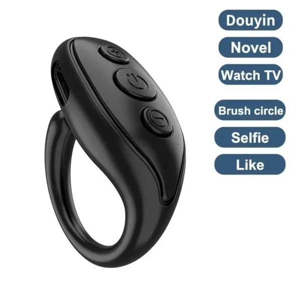 Fingertip Remote Control Bluetooth Scrolling Ring with Phone Stand Wireless Camera Shutter Selfie Button Digital Page Turner - Image 10
