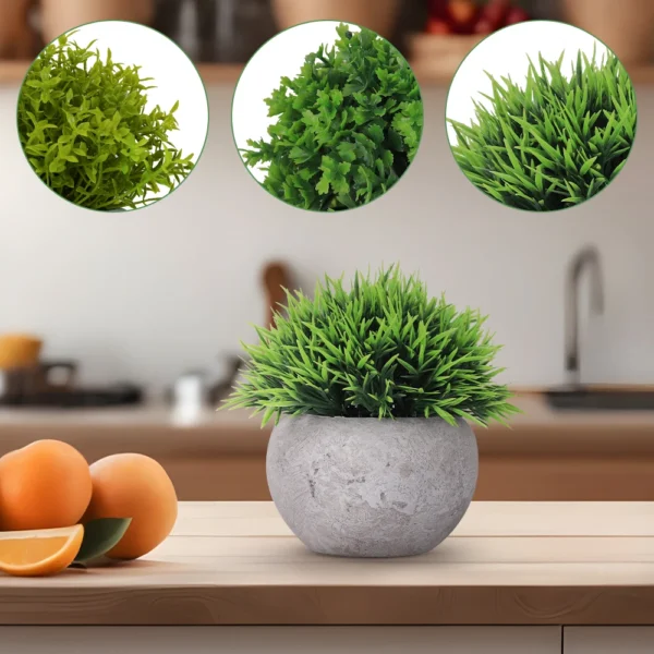 Mini Eucalyptus Pot - Spa Bathroom & Coffee Shop Decor, Fake Plant for Relaxing Spaces - Image 4