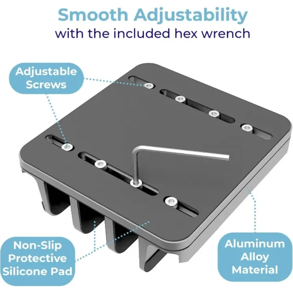 Vertical Laptop Stand Holder 5 Slots Aluminum Space-Saving Laptop Holder Adjustable Size Dock Tabletop Desk Organizer 3 Slot + - Image 5