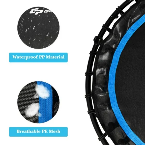 40 Inch Foldable Fitness Rebounder with Resistance Bands Adjustable Home - Image 10