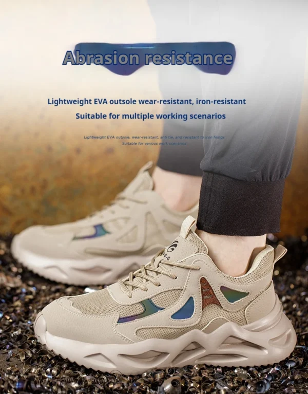 Lightweight Safety Shoes Men Work Shoes Steel Toe Work Boots Breathable Outdoor Sneakers Man Breathable Shoes Protective Boots - Image 16