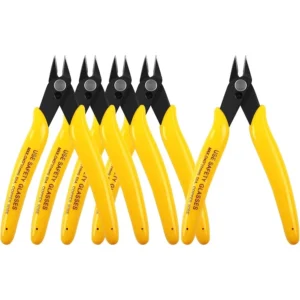 5pcs Micro Flush Cutters Wire Cutter with Internal Spring Diagonal Cutters for Electronics Heating Wire Model Sprue Soft Copper