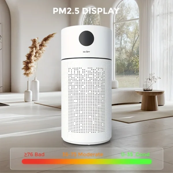 Sejoy HEPA  Air Purifier For Home Large Room Intelligent Touch Control Air Purifiers For Bedroom LED Display Auto Mode Quiet Mod - Image 6