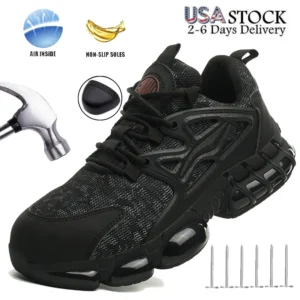 Protective Safety Shoes Men Anti-smash Anti-puncture Steel Toe Work Shoes Breathable Security Industrial Shoes Men Safety Boots
