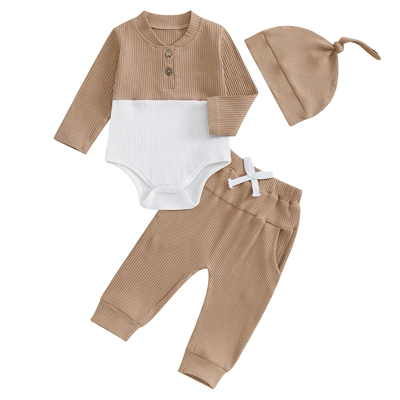 Newborn 3-Piece Winter Outfits Cozy Sweater Leggings Beanie Set Baby Clothing Set Warm Infant Clothes - Image 7