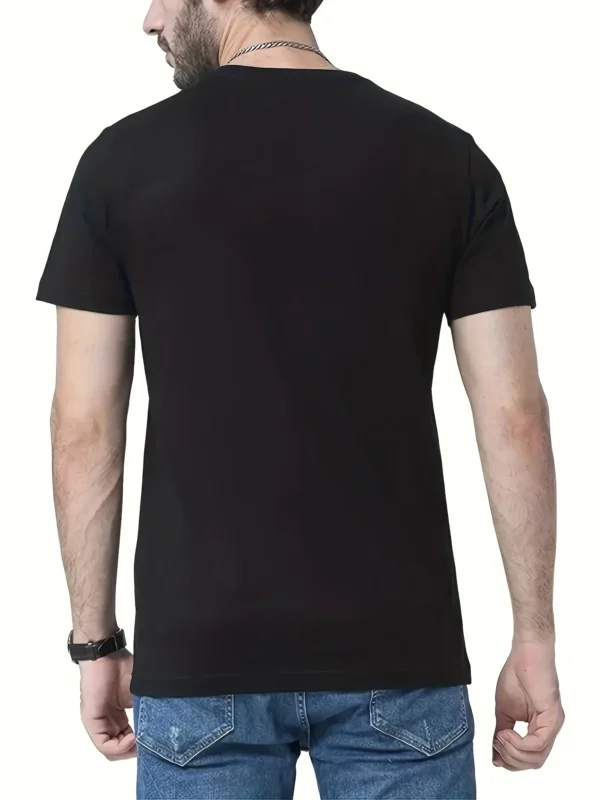 [Cotton Graphic Tee] 100% Cotton Men's Knight & Slogan Graphic Tee | Breathable Crew Neck T-Shirt with Medieval Soldier Design - Image 3