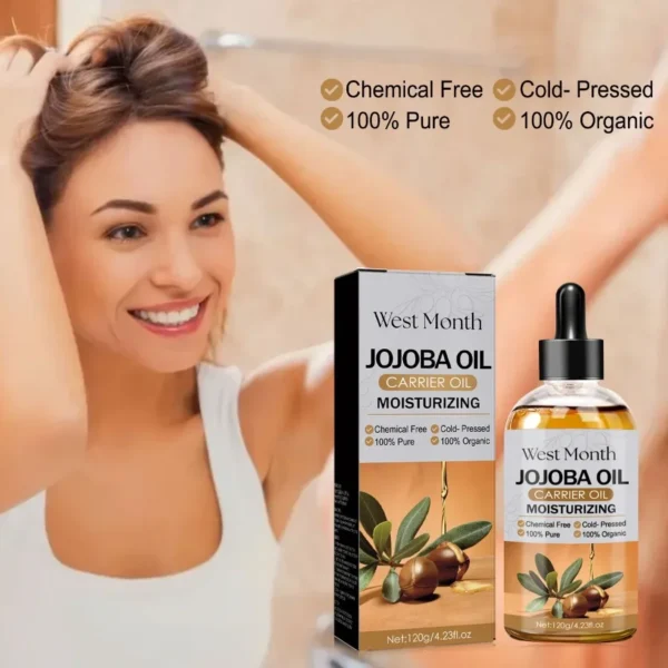 WestMonth Jojoba Oil Hair Conditioner Gently Moisturizes Scalp Curing Dry Hair And Smoothing Hair Oil - Image 3